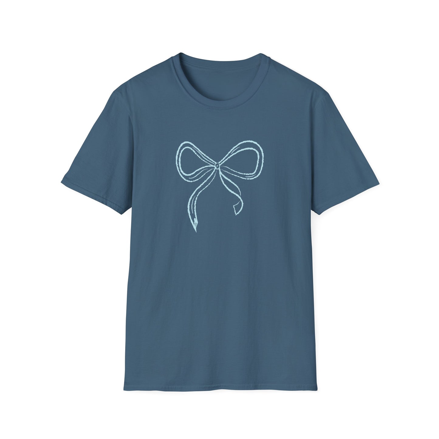 Something Blue Coquette Bow Softstyle T-Shirt - Latchkey