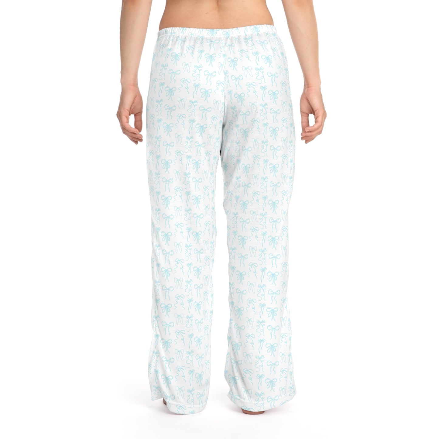 Tiffany Blue Coquette Bow Patterned Women's Pajama Pants - Latchkey