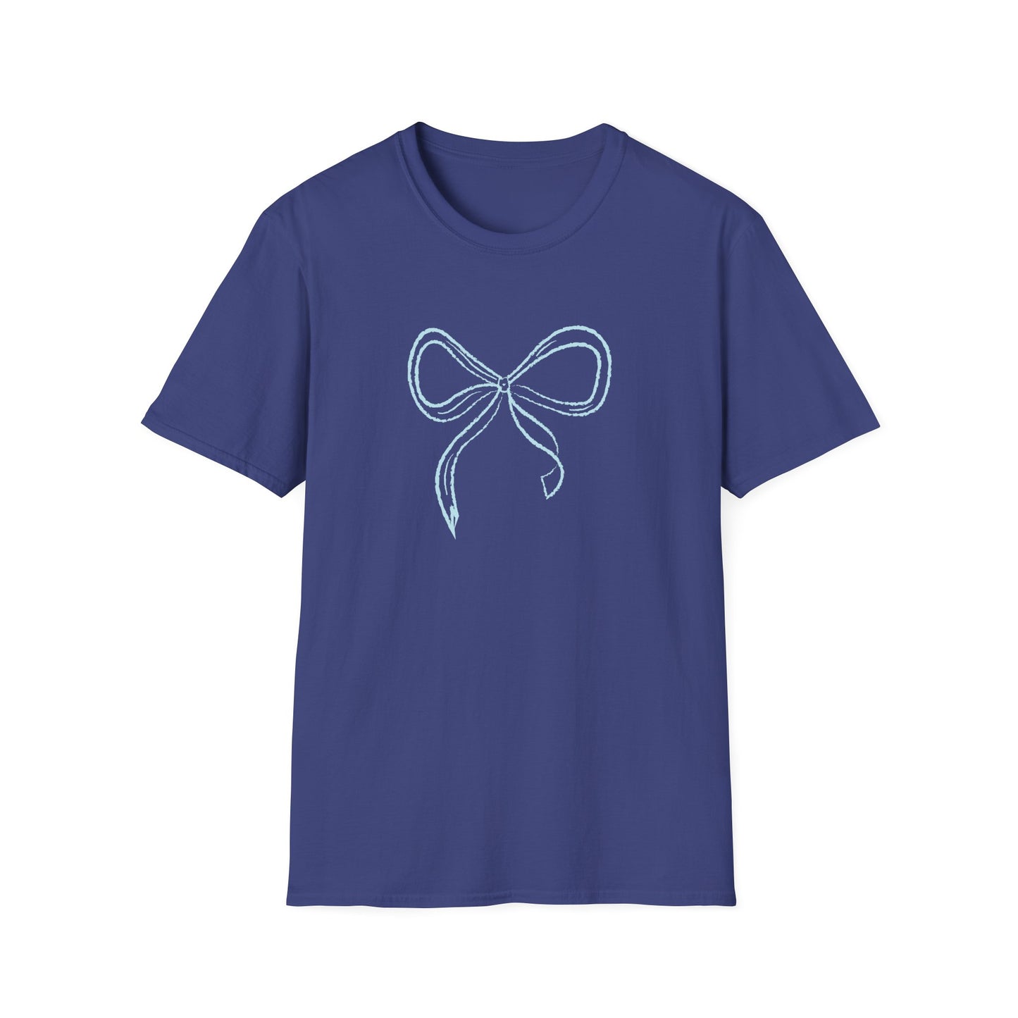 Something Blue Coquette Bow Softstyle T-Shirt - Latchkey