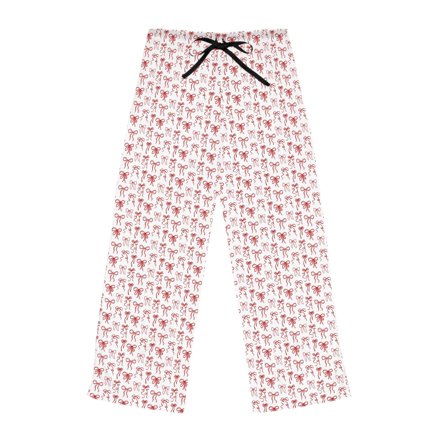 Women's Pajama Pants - Red Coquette Bow Patterned for Valentine's Day - Latchkey