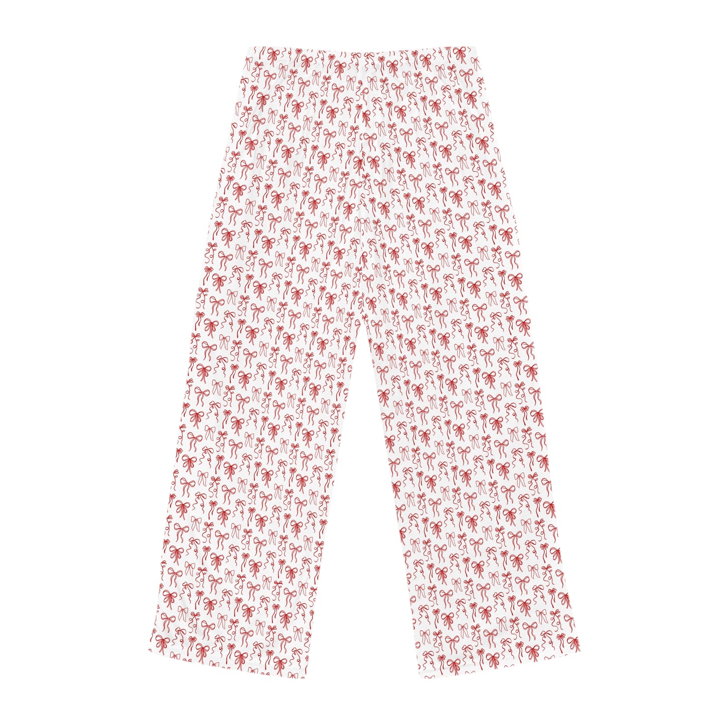 Women's Pajama Pants - Red Coquette Bow Patterned for Valentine's Day - Latchkey
