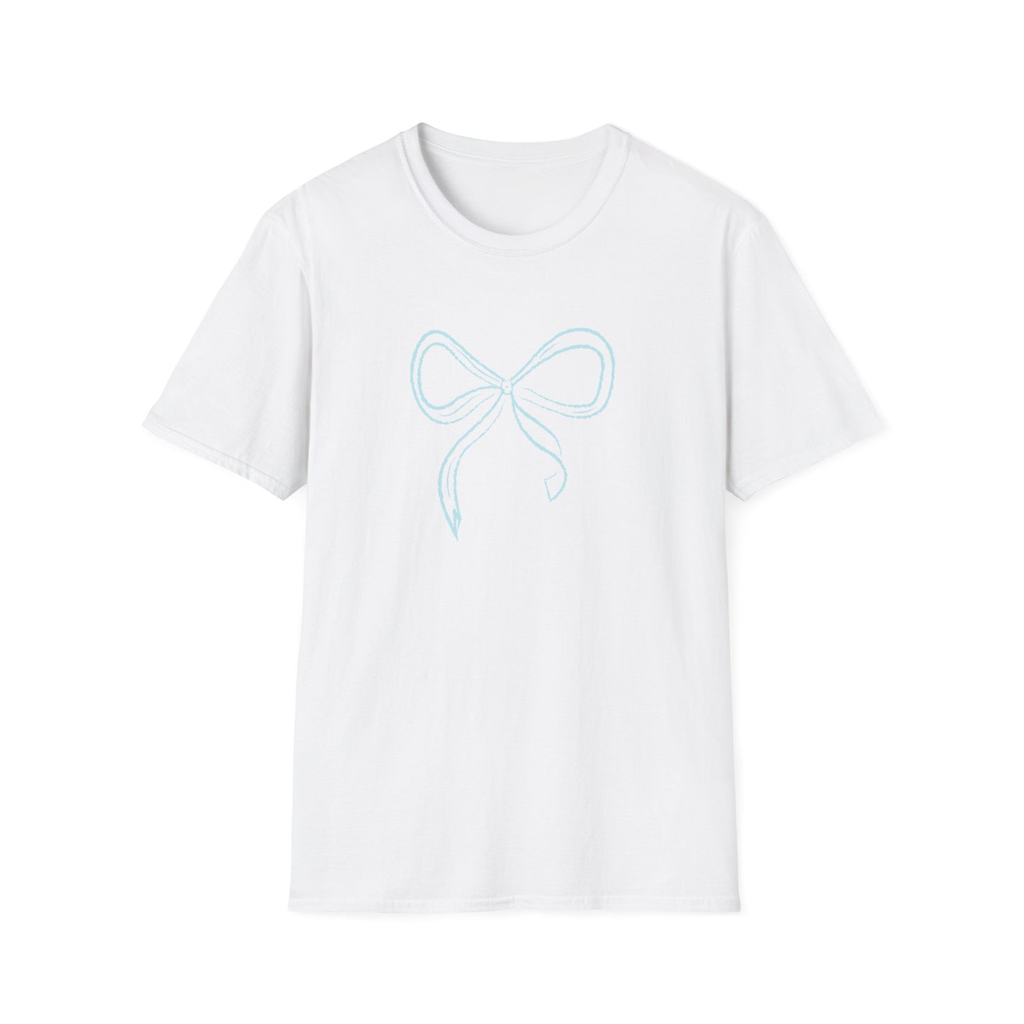Something Blue Coquette Bow Softstyle T-Shirt - Latchkey