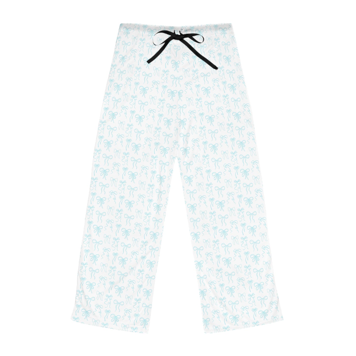 Tiffany Blue Coquette Bow Patterned Women's Pajama Pants - Latchkey