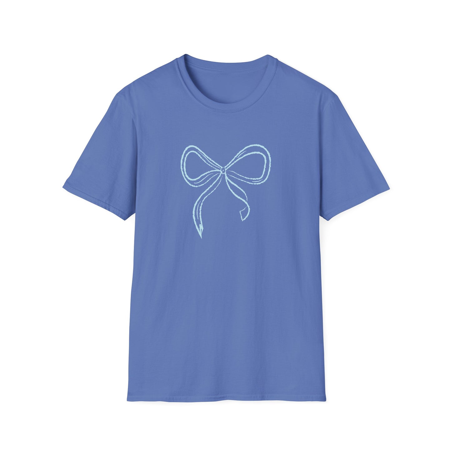 Something Blue Coquette Bow Softstyle T-Shirt - Latchkey