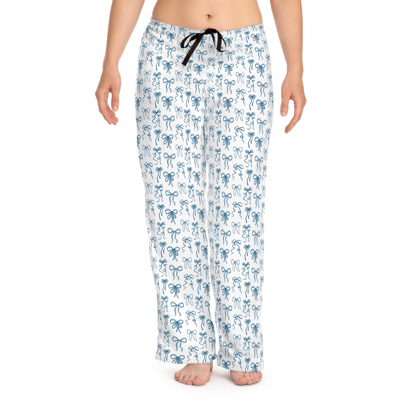 Something Blue Coquette Bow Patterned Women's Pajama Pants - Latchkey