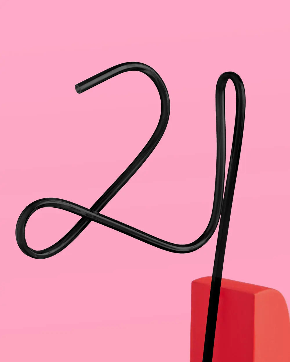 21 Forever Straw - XL black 21 straw xo, Fetti