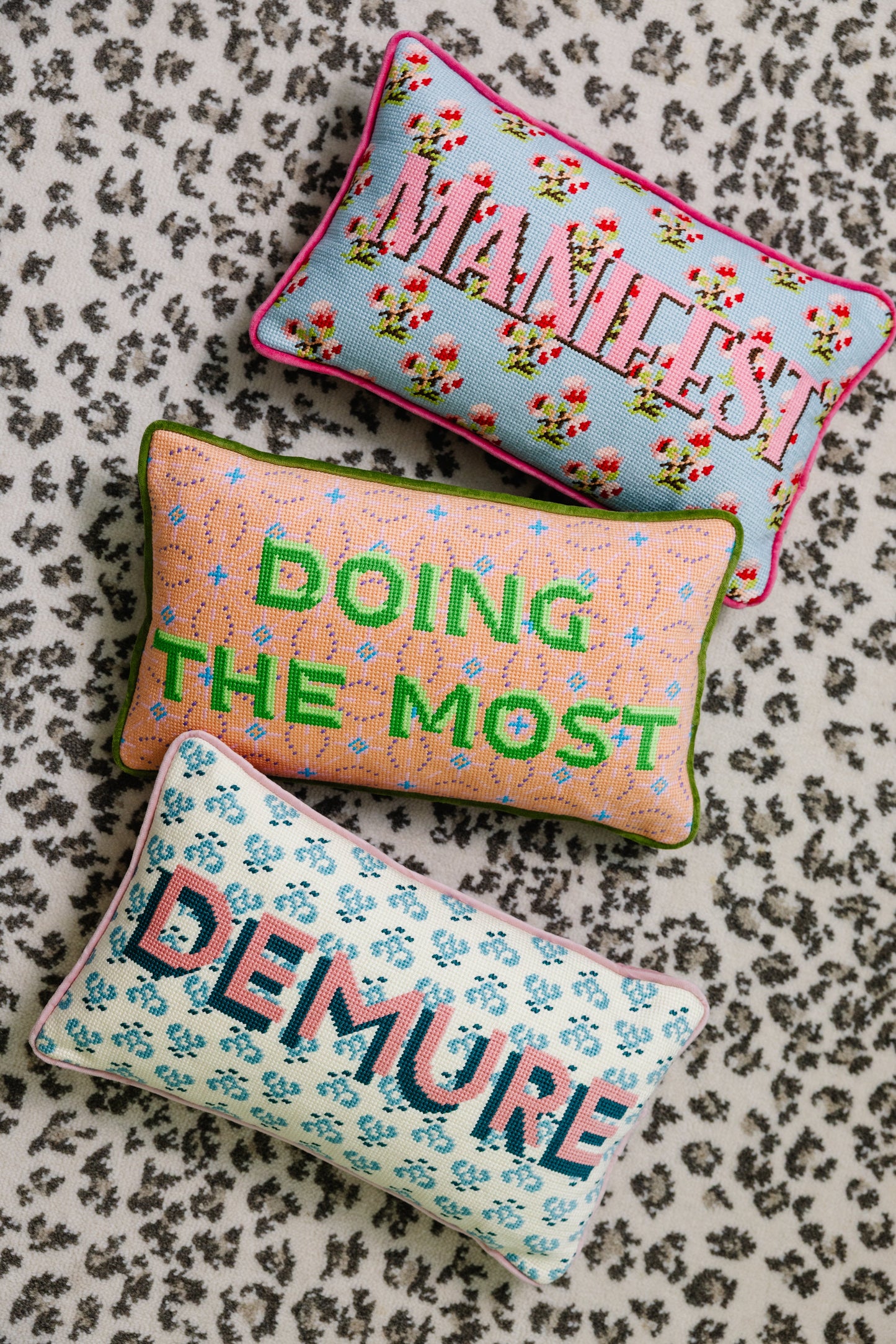 Doing the Most Needlepoint Pillow