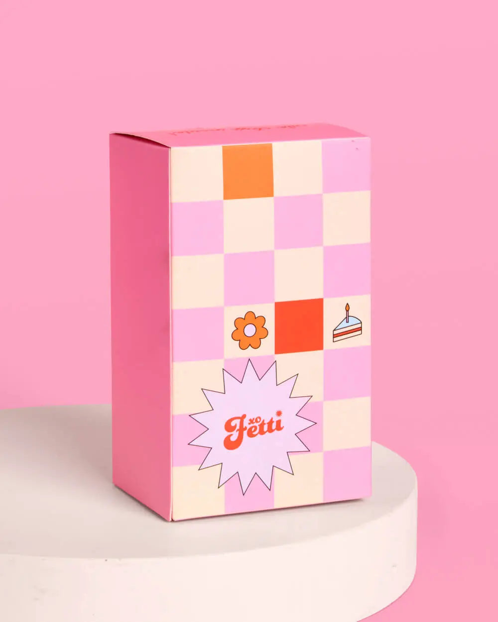 40 Disco Topper - 6 pc mirrored cake toppers xo, Fetti