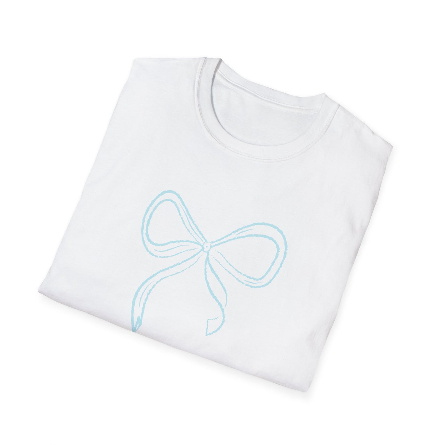 Something Blue Coquette Bow Softstyle T-Shirt - Latchkey