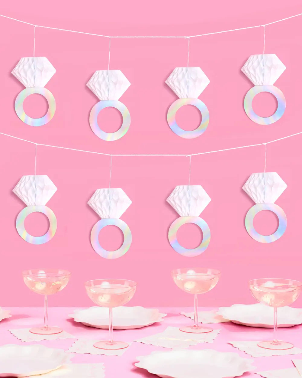 5 Karat Banner - 3D paper banner xo, Fetti