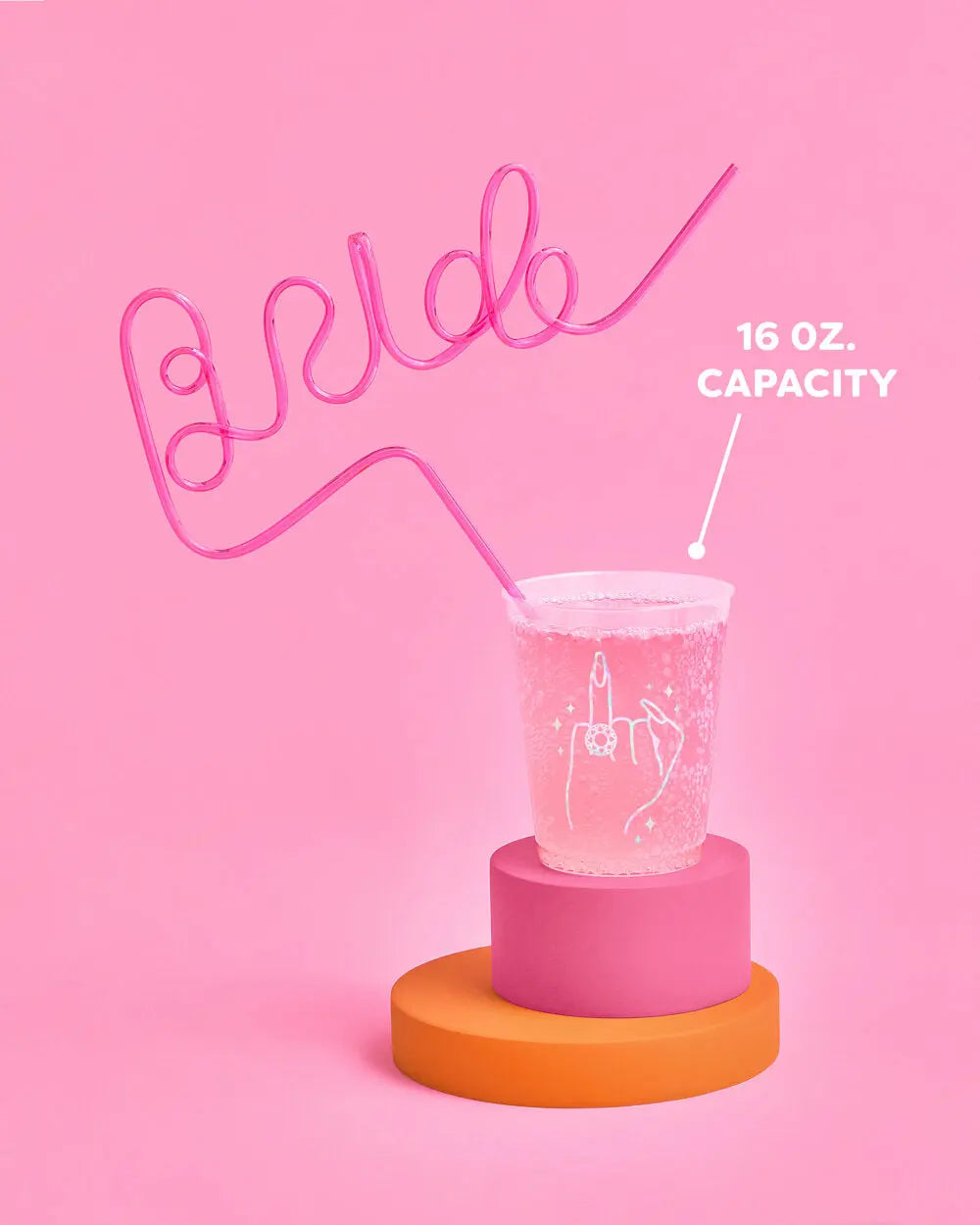 5 Karat Cups - 16 reusable frost flex cups xo, Fetti