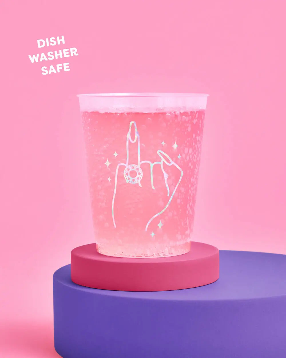 5 Karat Cups - 16 reusable frost flex cups xo, Fetti