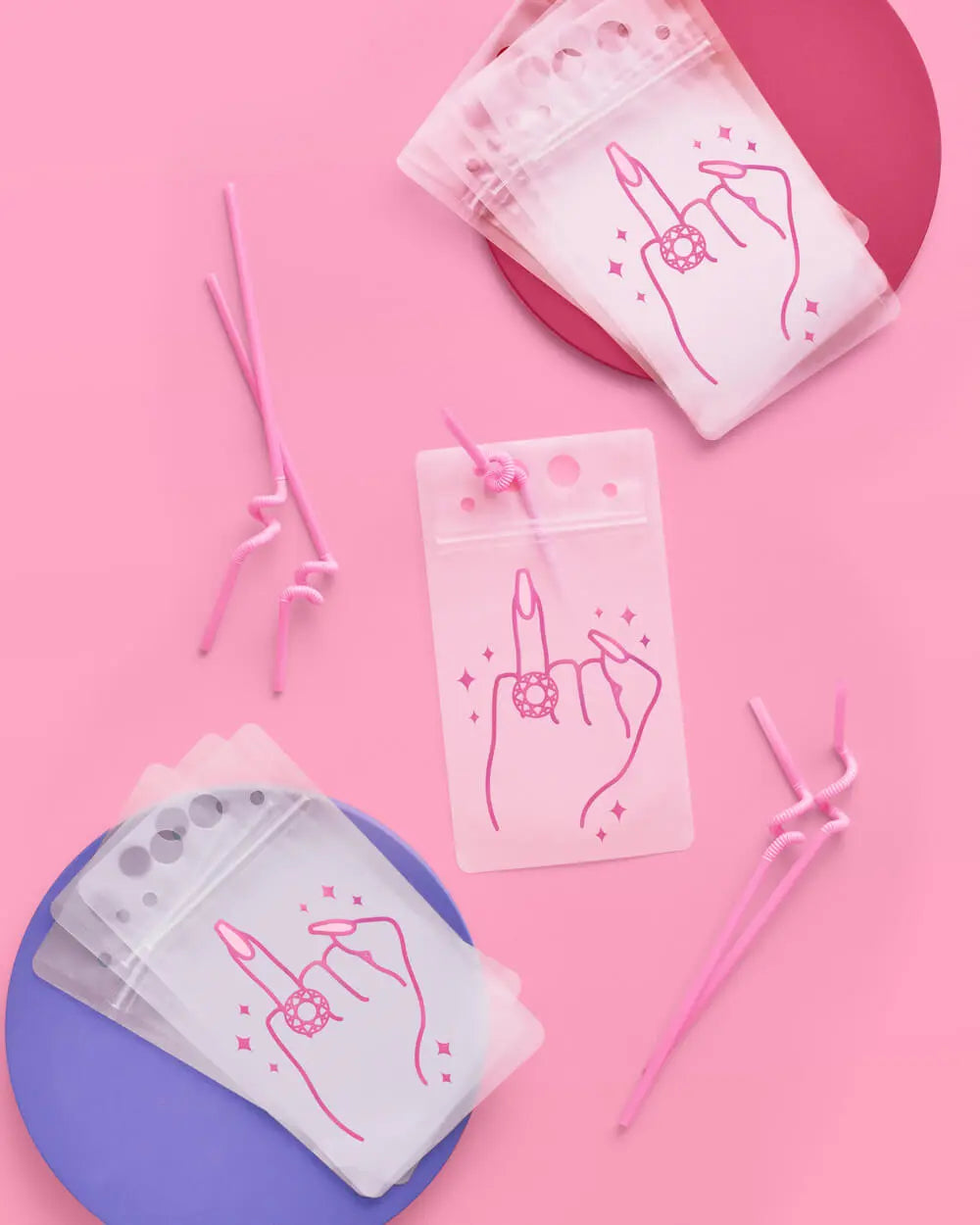 5 Karat Sippers - 16 drink pouches xo, Fetti