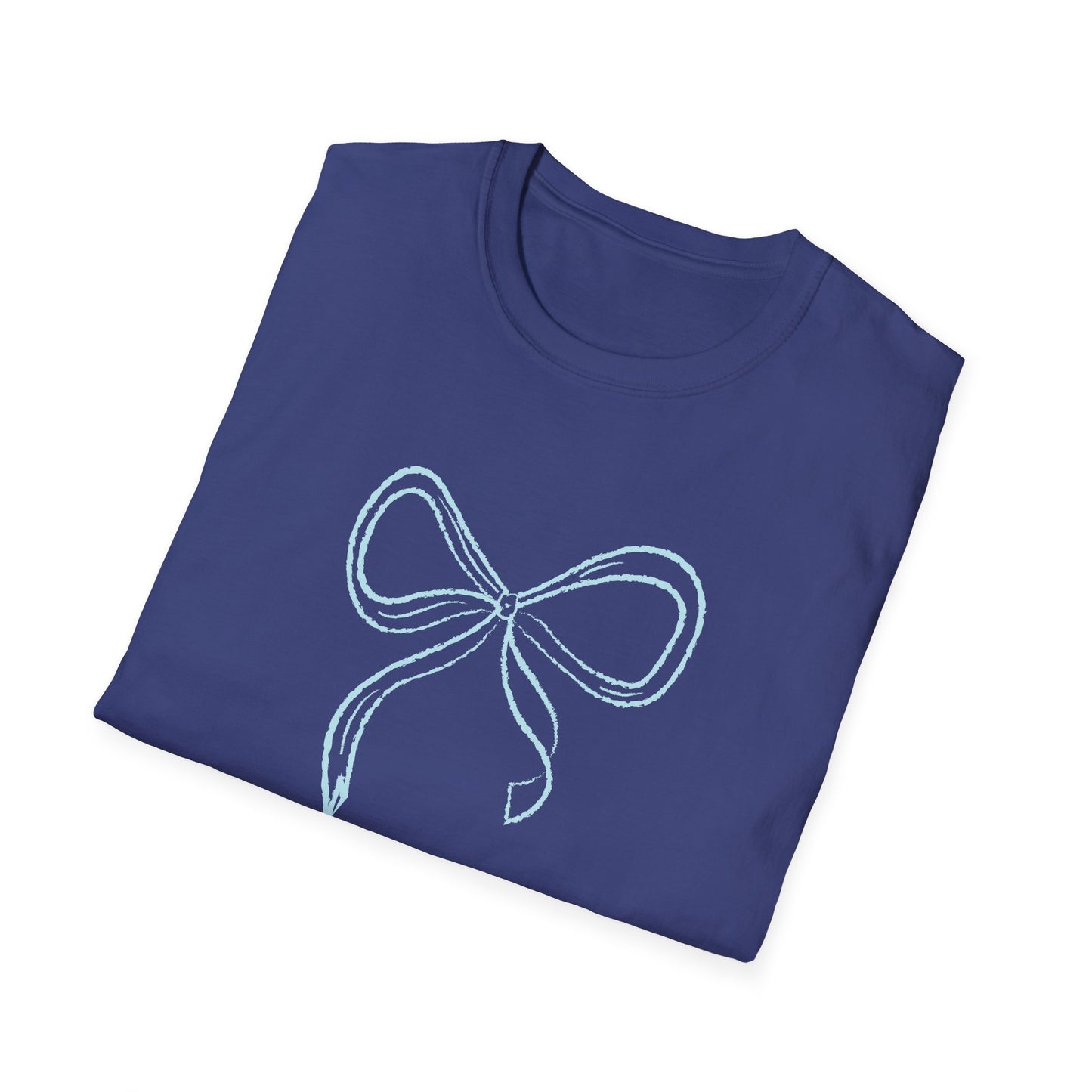 Something Blue Coquette Bow Softstyle T-Shirt - Latchkey