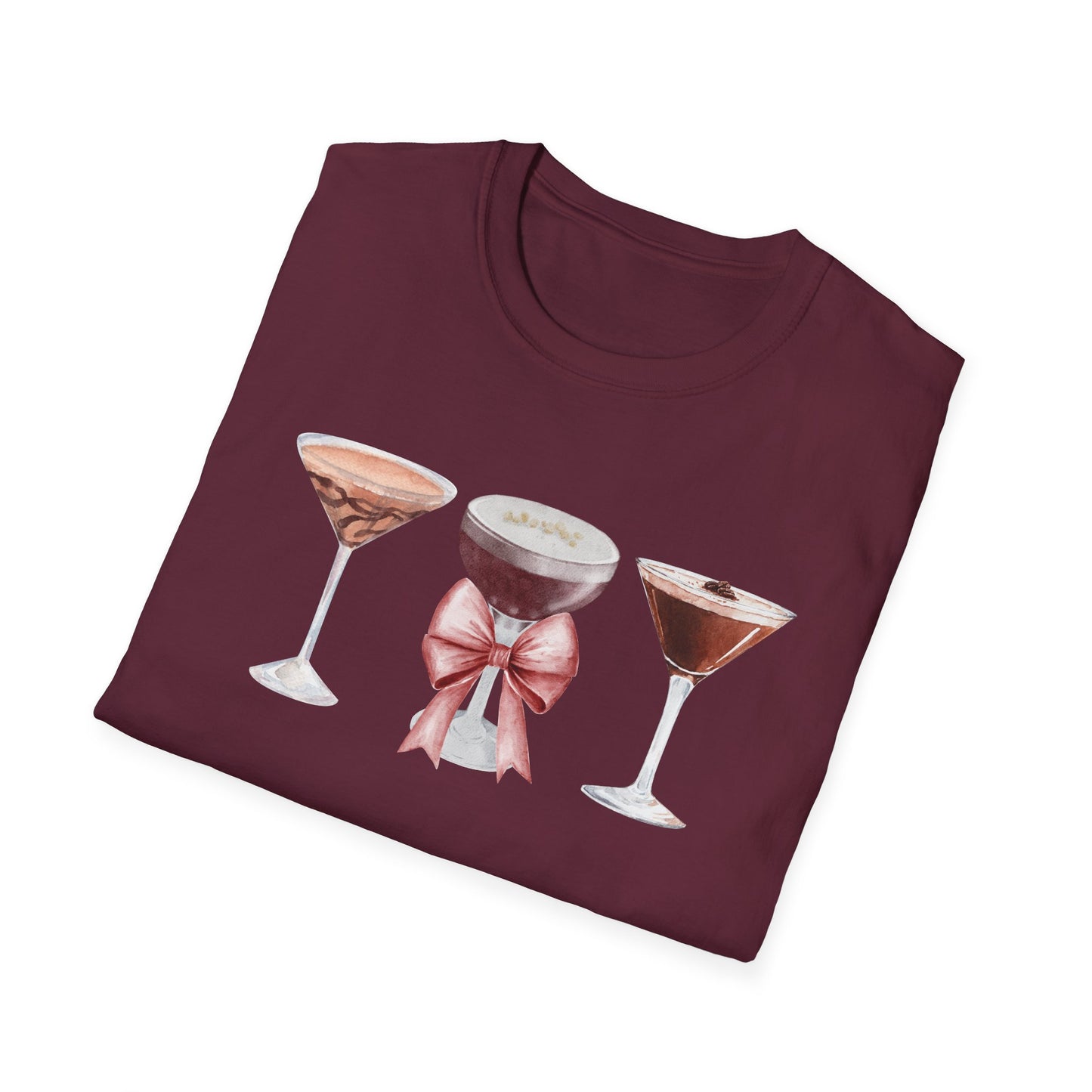 Espresso Martini Coquette Bow Softstyle T-Shirt - Latchkey