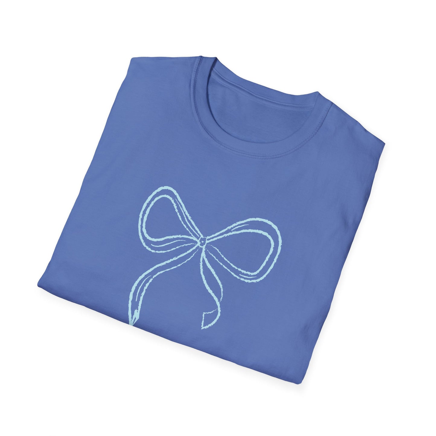 Something Blue Coquette Bow Softstyle T-Shirt - Latchkey