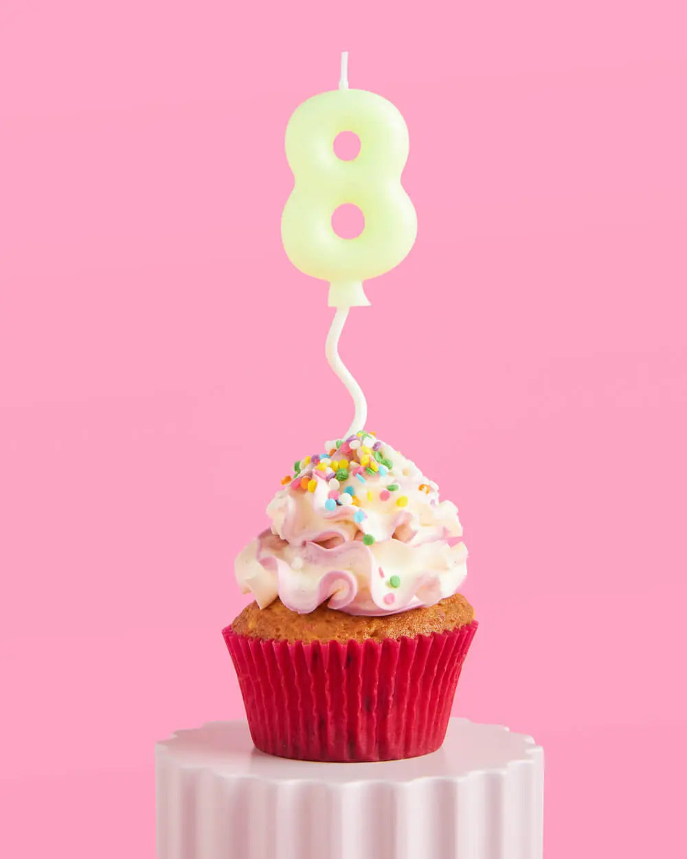 #8 Birth-YAY Candle - pastel bubble candle xo, Fetti