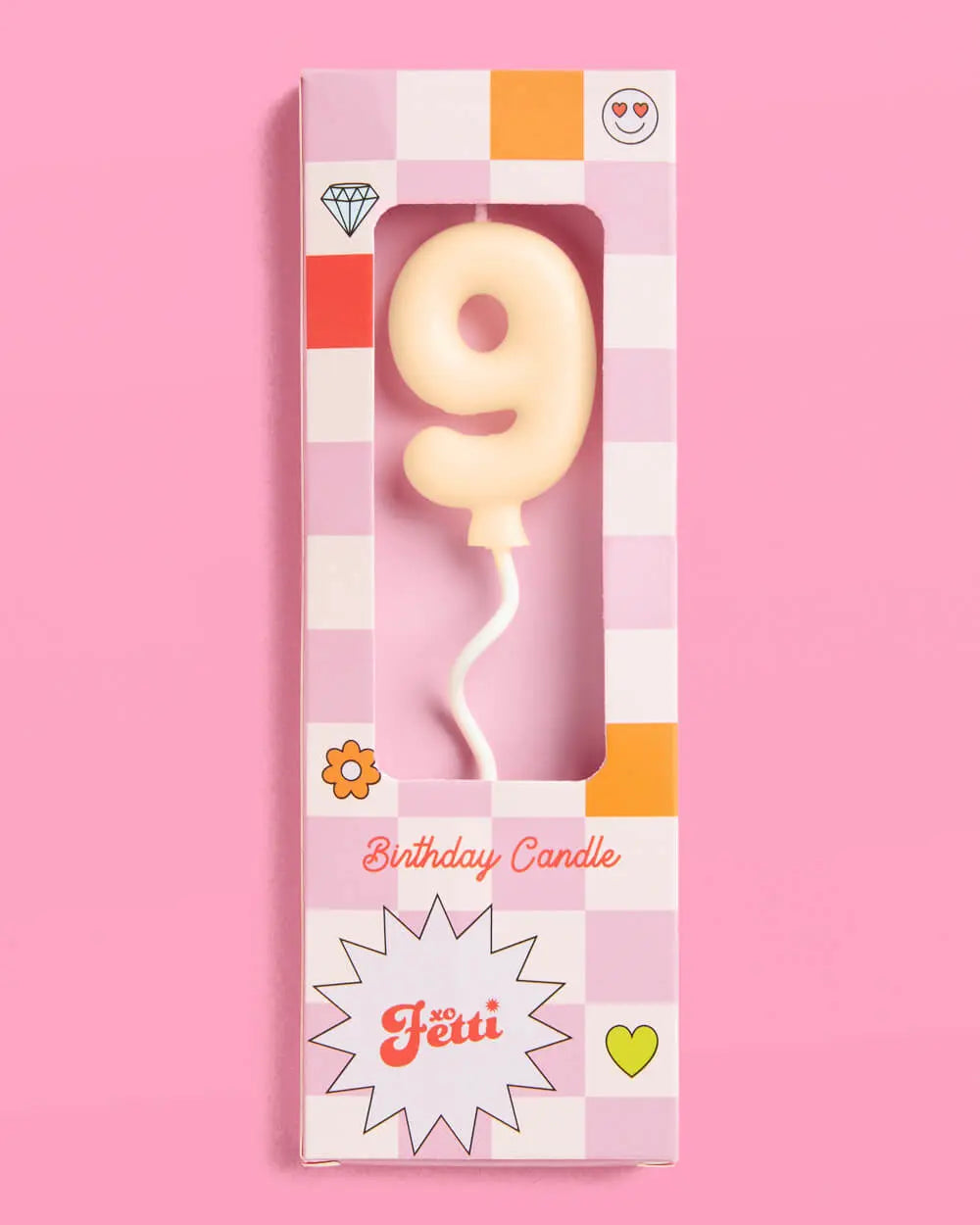 #9 Birth-YAY Candle - pastel bubble candle xo, Fetti
