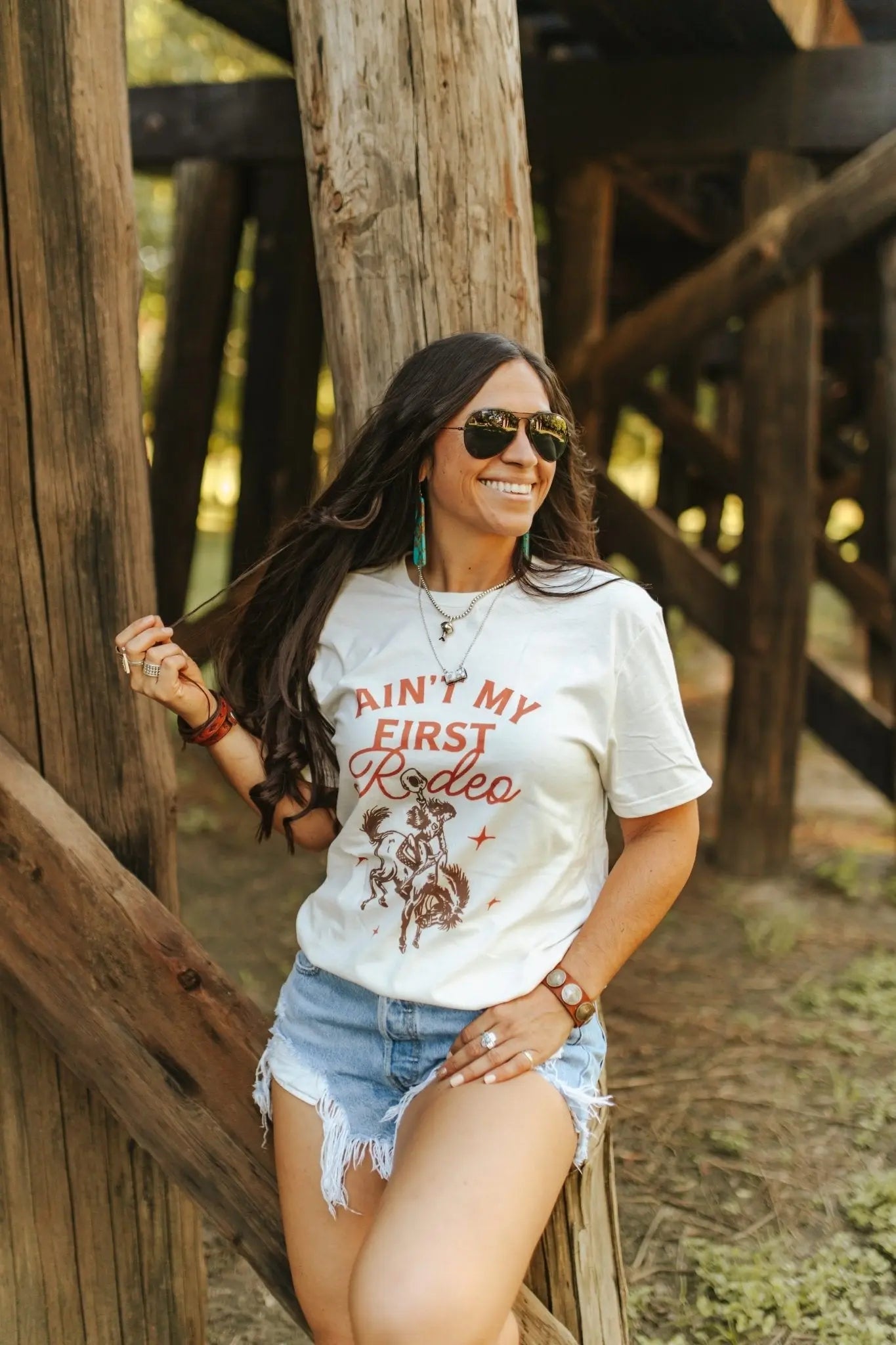 Ain't My First Rodeo Cowgirl Graphic Tee Wild Junkie