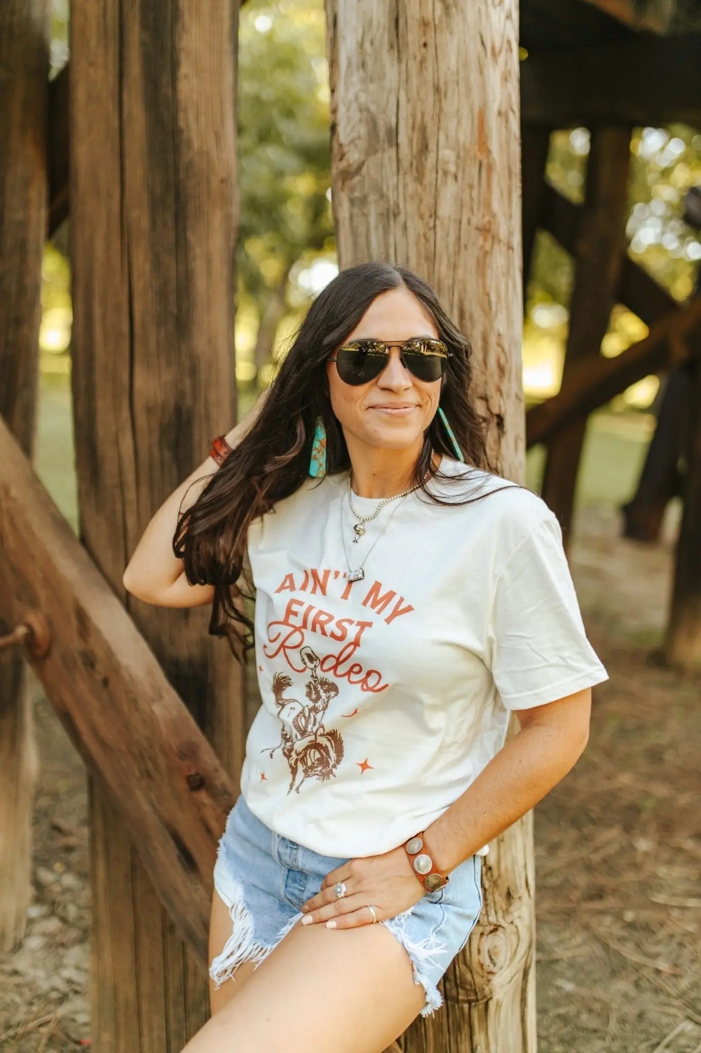 Ain't My First Rodeo Cowgirl Graphic Tee Wild Junkie