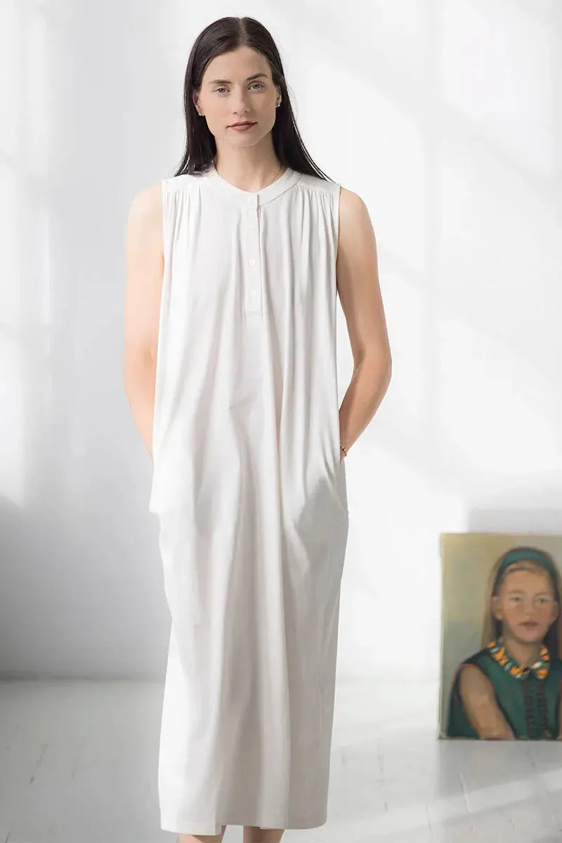 Aisha Relaxed Sleeveless Sleep Tunic – Maxi Salua Lingerie