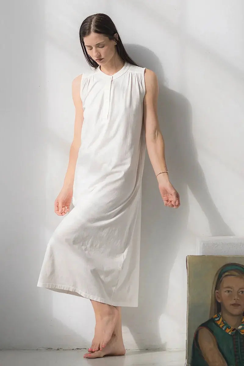 Aisha Relaxed Sleeveless Sleep Tunic – Maxi Salua Lingerie