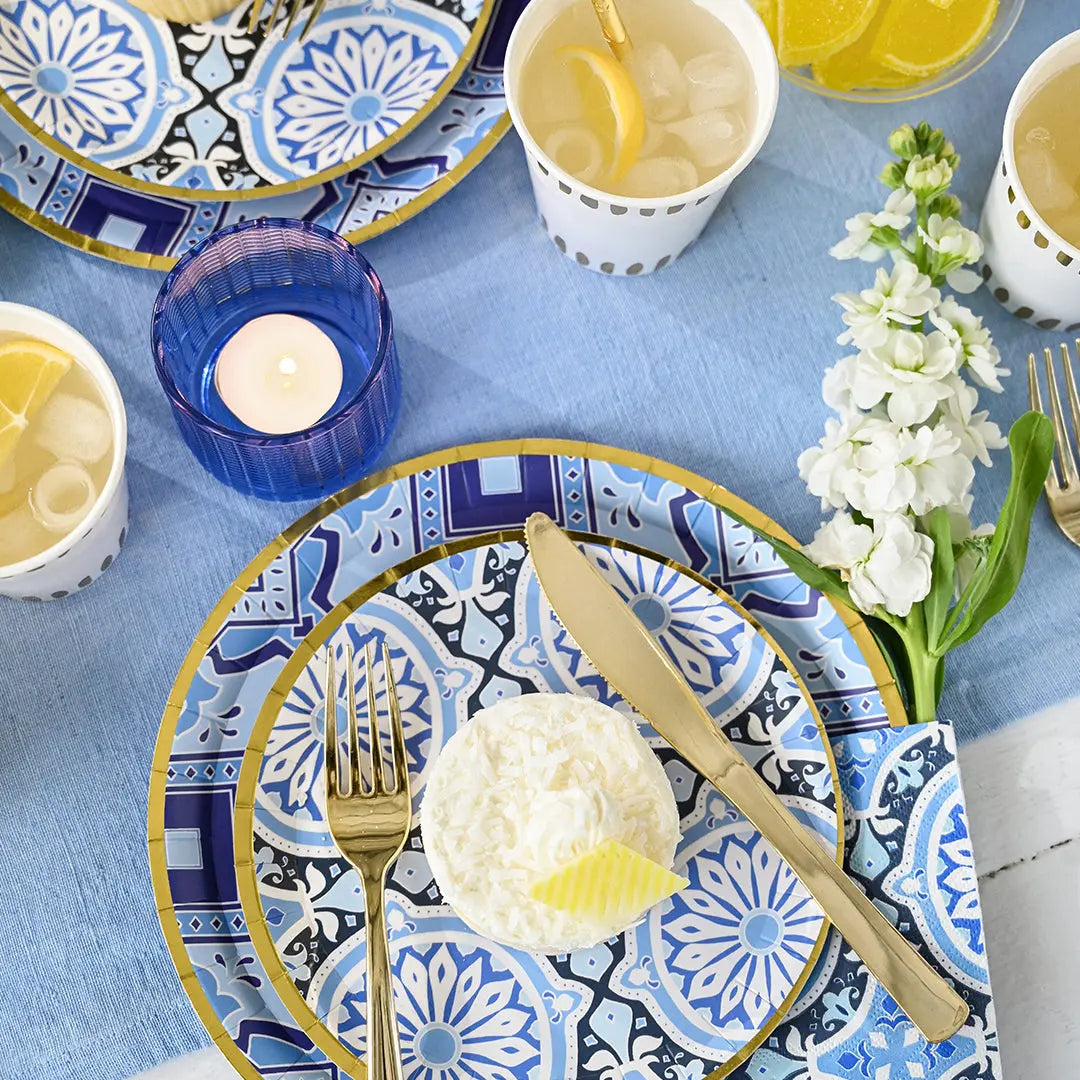 Amalfi Blues Large Plates (10 per pack) Coterie