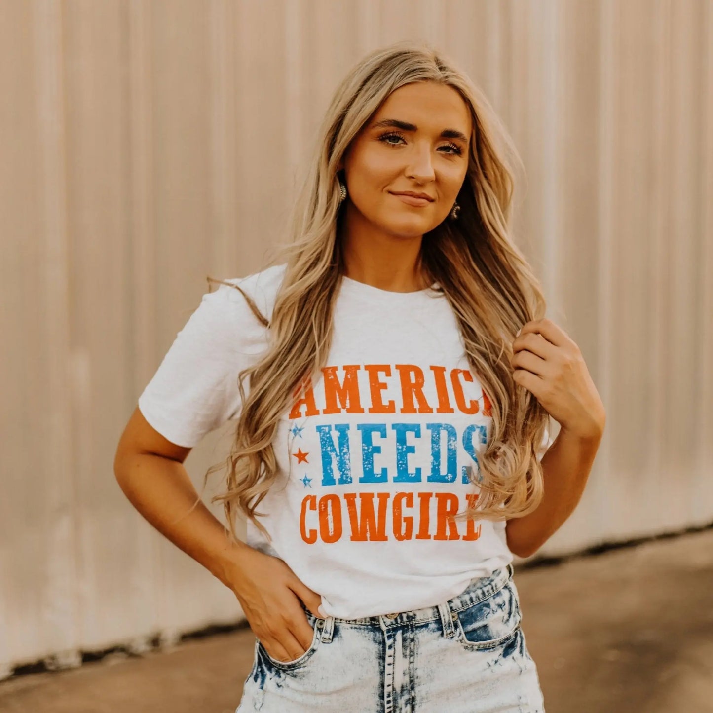 America Needs Cowgirls Graphic Tee Wild Junkie