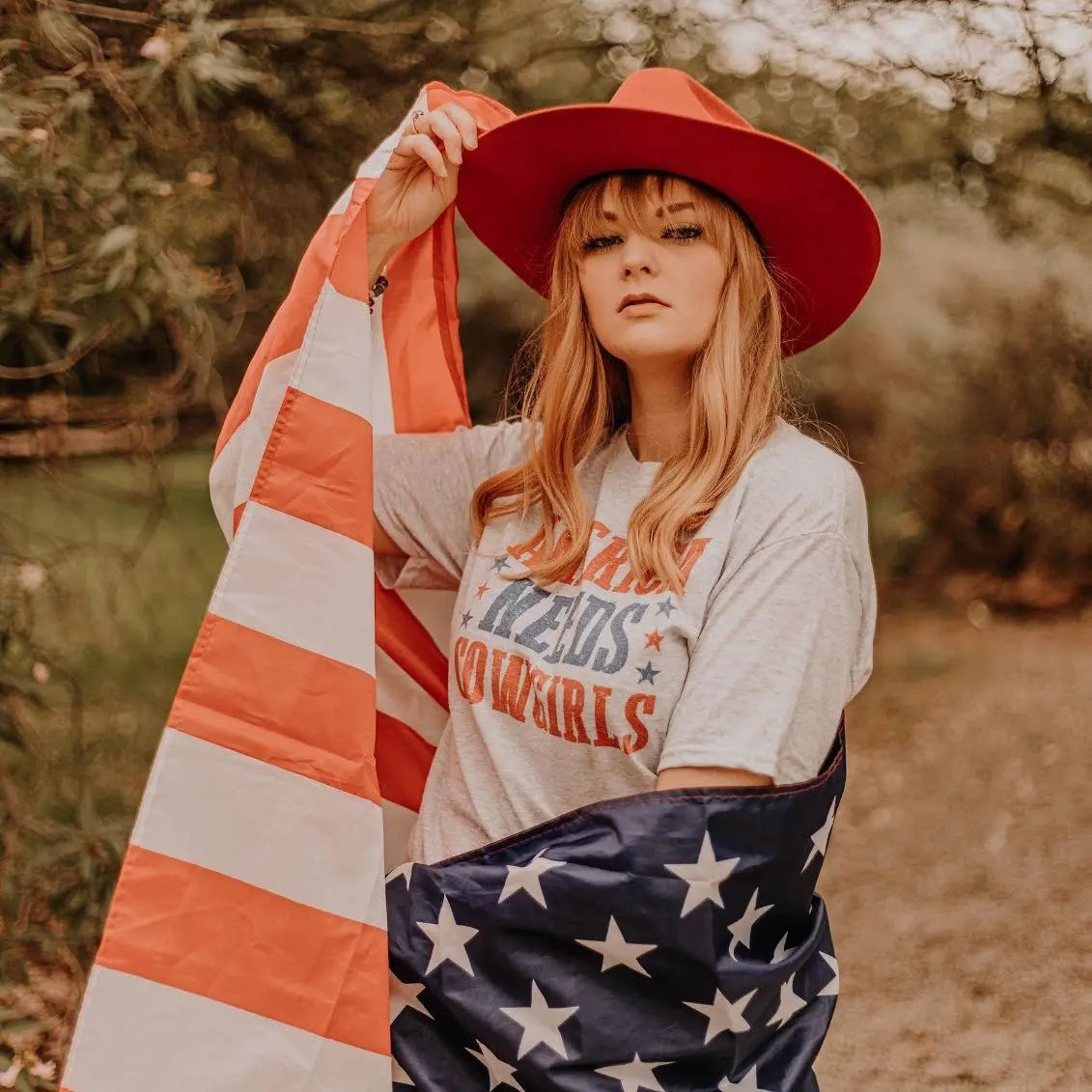 America Needs Cowgirls Graphic Tee Wild Junkie