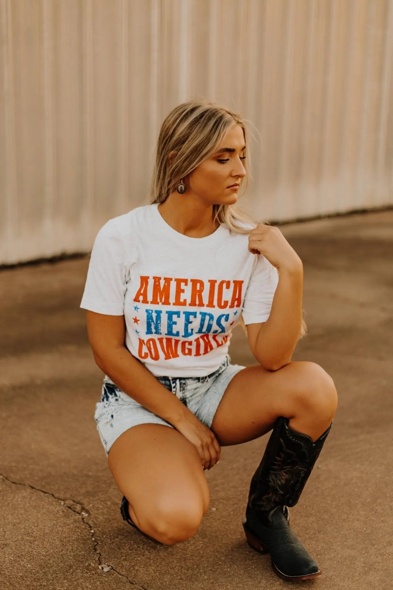America Needs Cowgirls Graphic Tee Wild Junkie