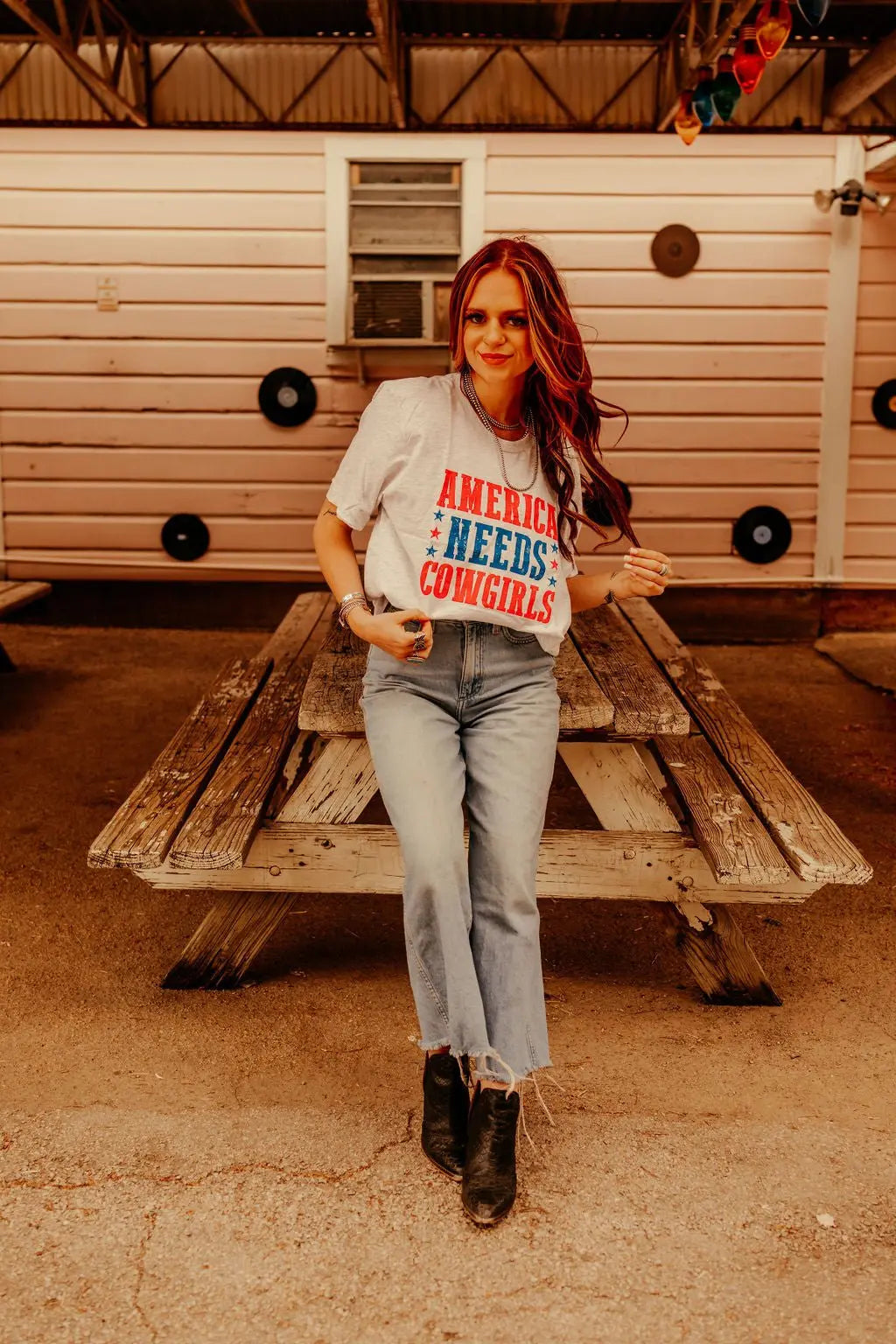 America Needs Cowgirls Graphic Tee Wild Junkie