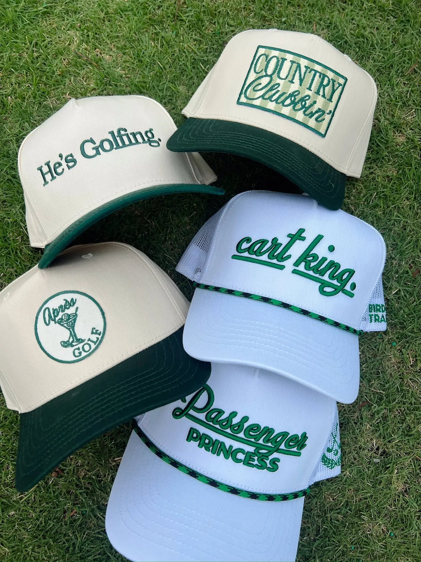 Apres Golf - Green Vintage Trucker Hat KenzKustomz