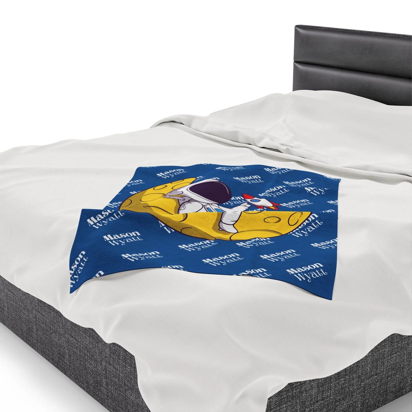 Astronaut in Space Personalized Baby Kids Blanket Latchkey