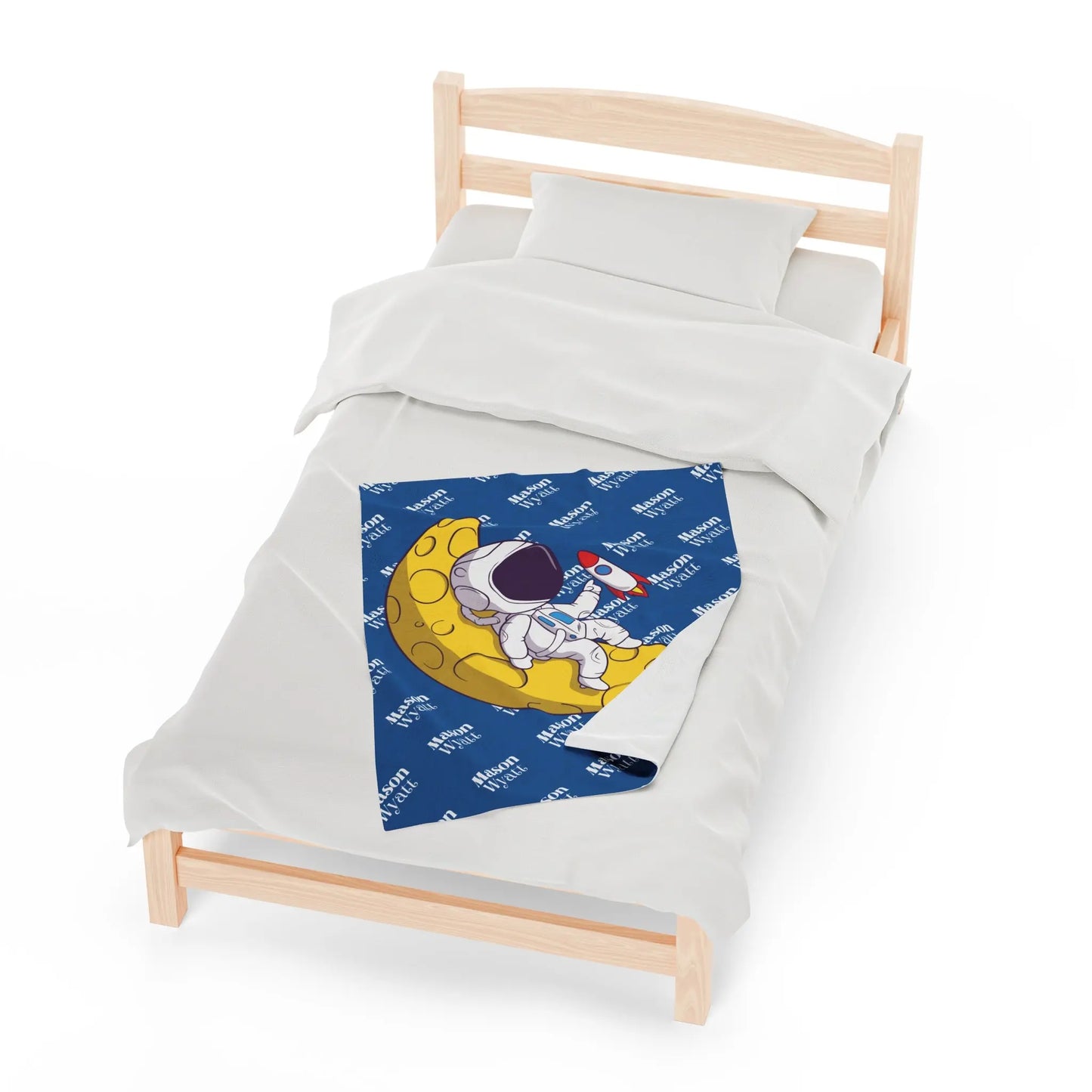 Astronaut in Space Personalized Baby Kids Blanket Latchkey