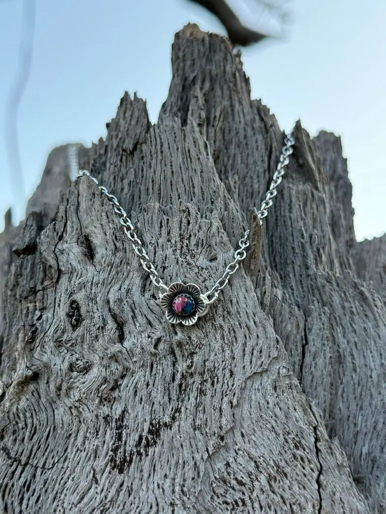 Authentic Pink Dahlia Flower Necklace Wild Junkie