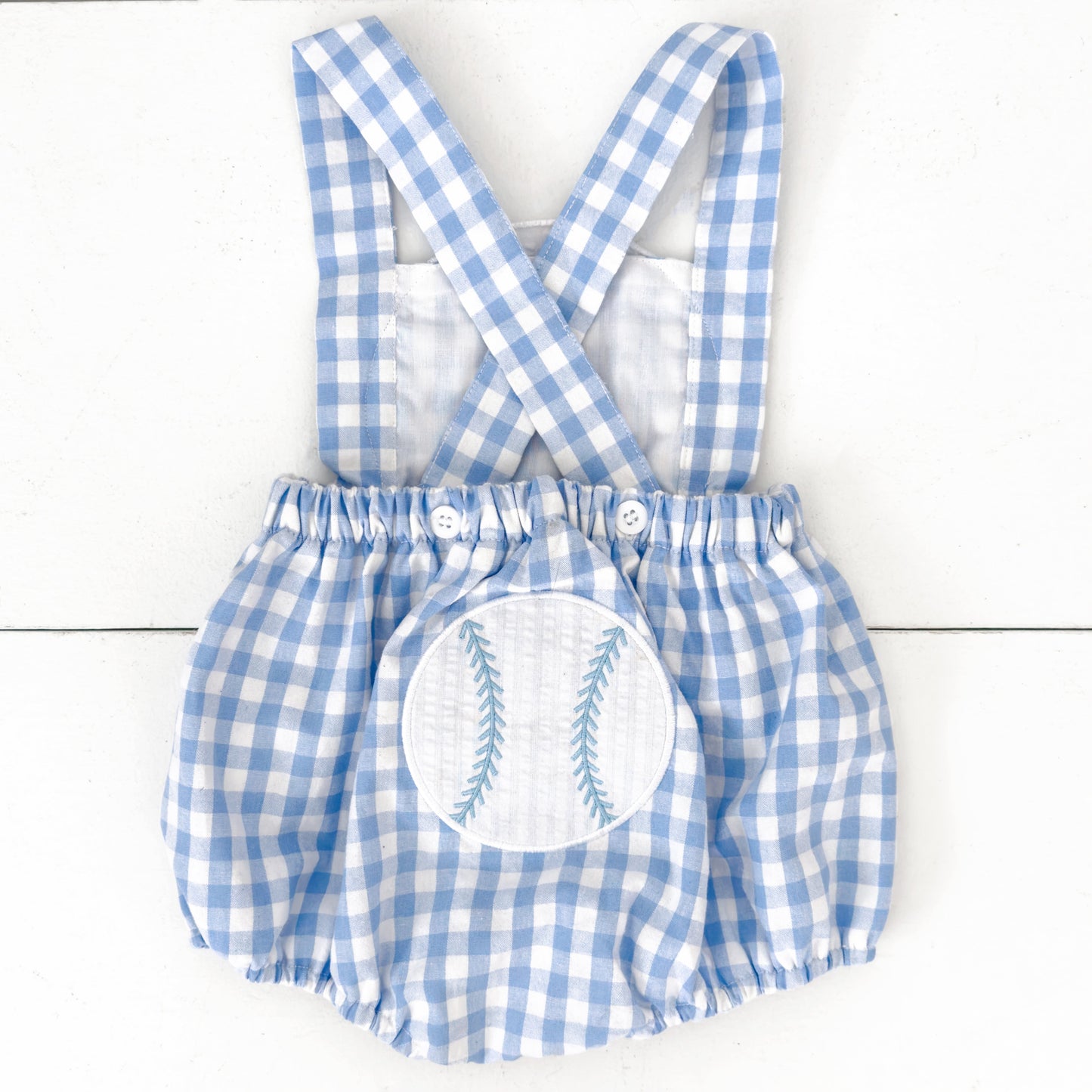Blue Baseball Sunsuit - Latchkey