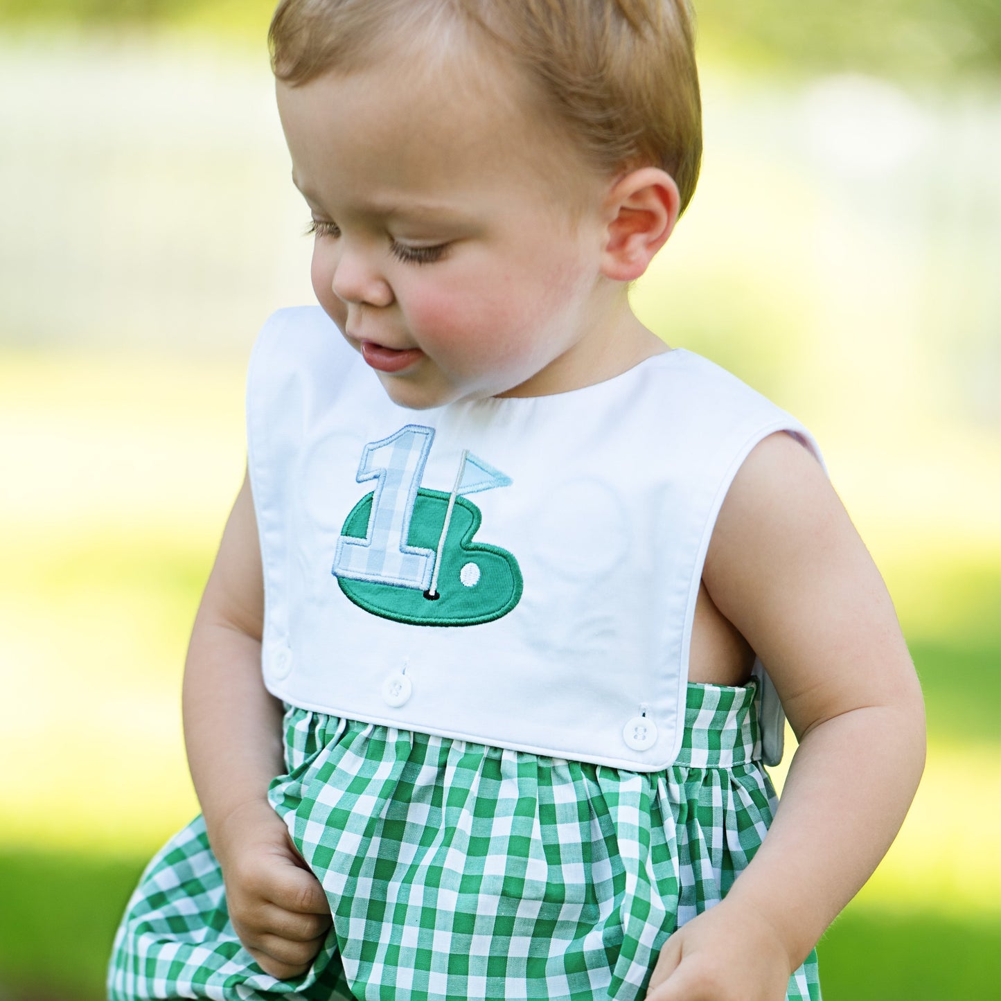Hole-In-One First Birthday Boys Reversible Golf Bubble - Latchkey
