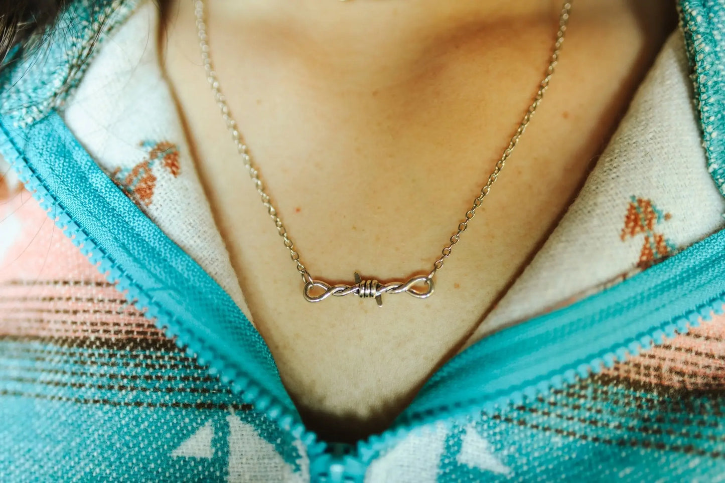 Barbed Wire Charm Necklace Wild Junkie