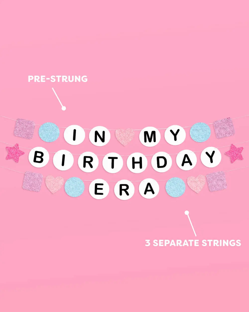 Bday Era Banner - friendship bracelet banner xo, Fetti