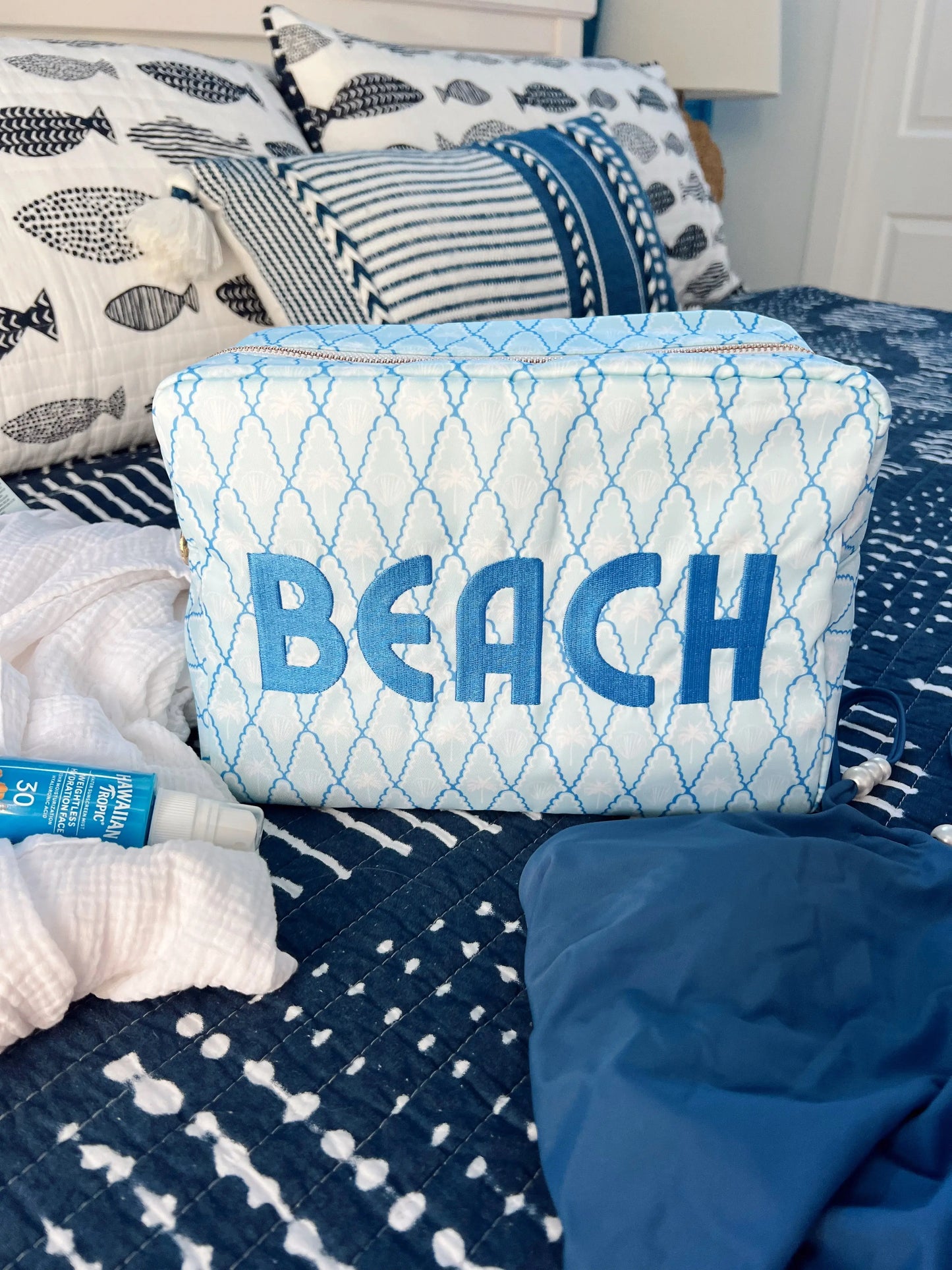 Beach - Blue Palms XL Bag KenzKustomz