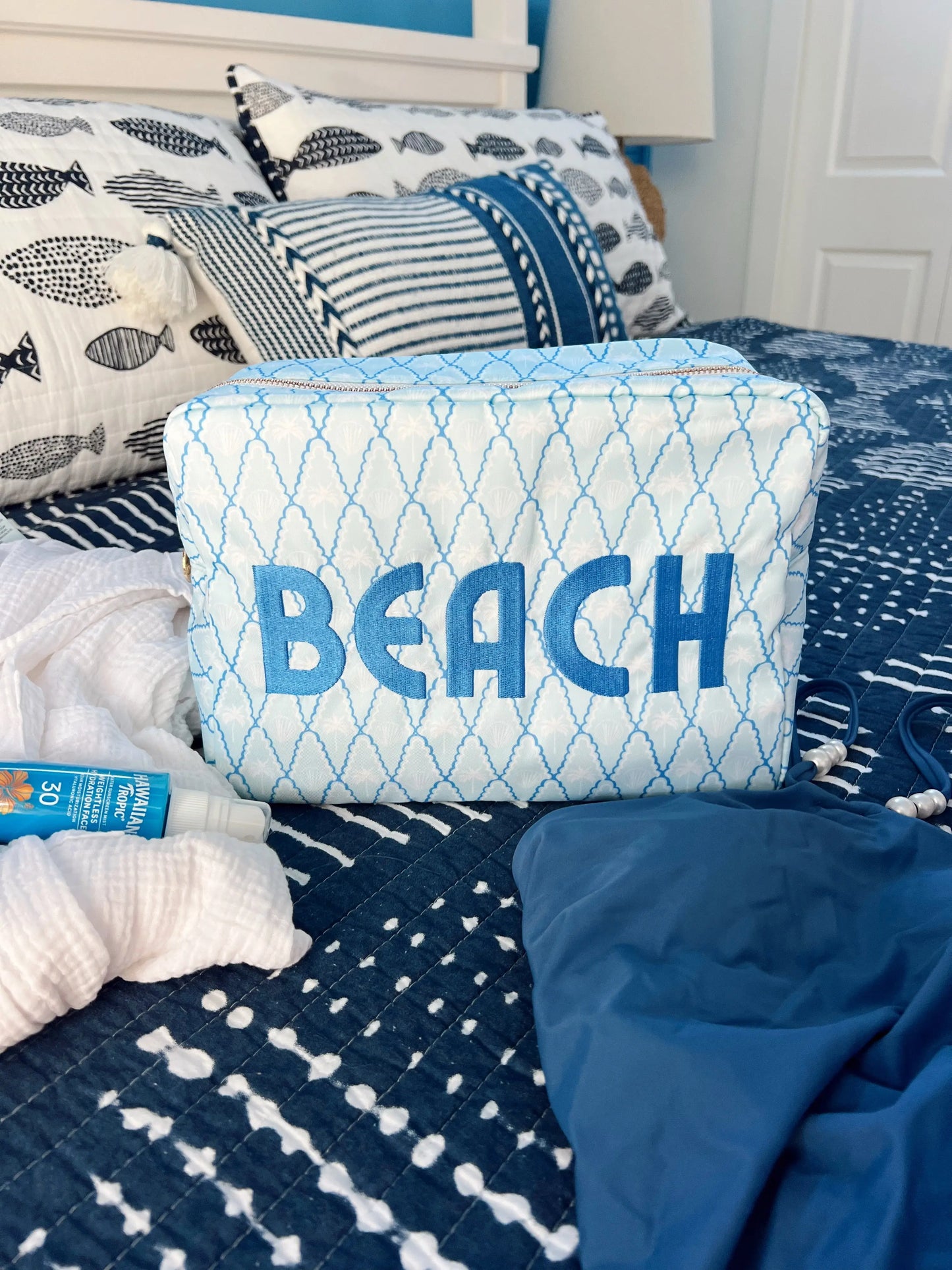 Beach - Blue Palms XL Bag KenzKustomz