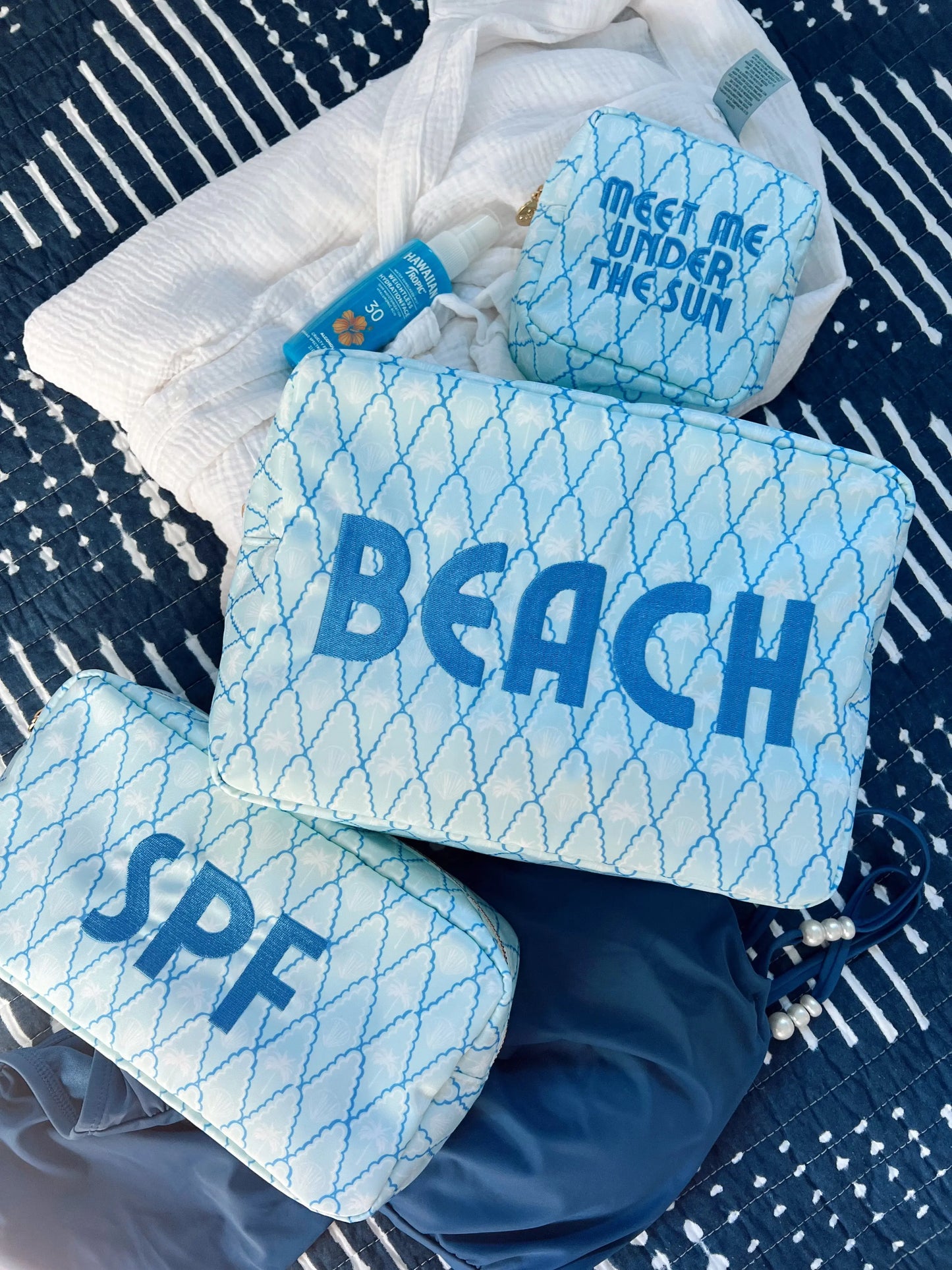 Beach - Blue Palms XL Bag KenzKustomz