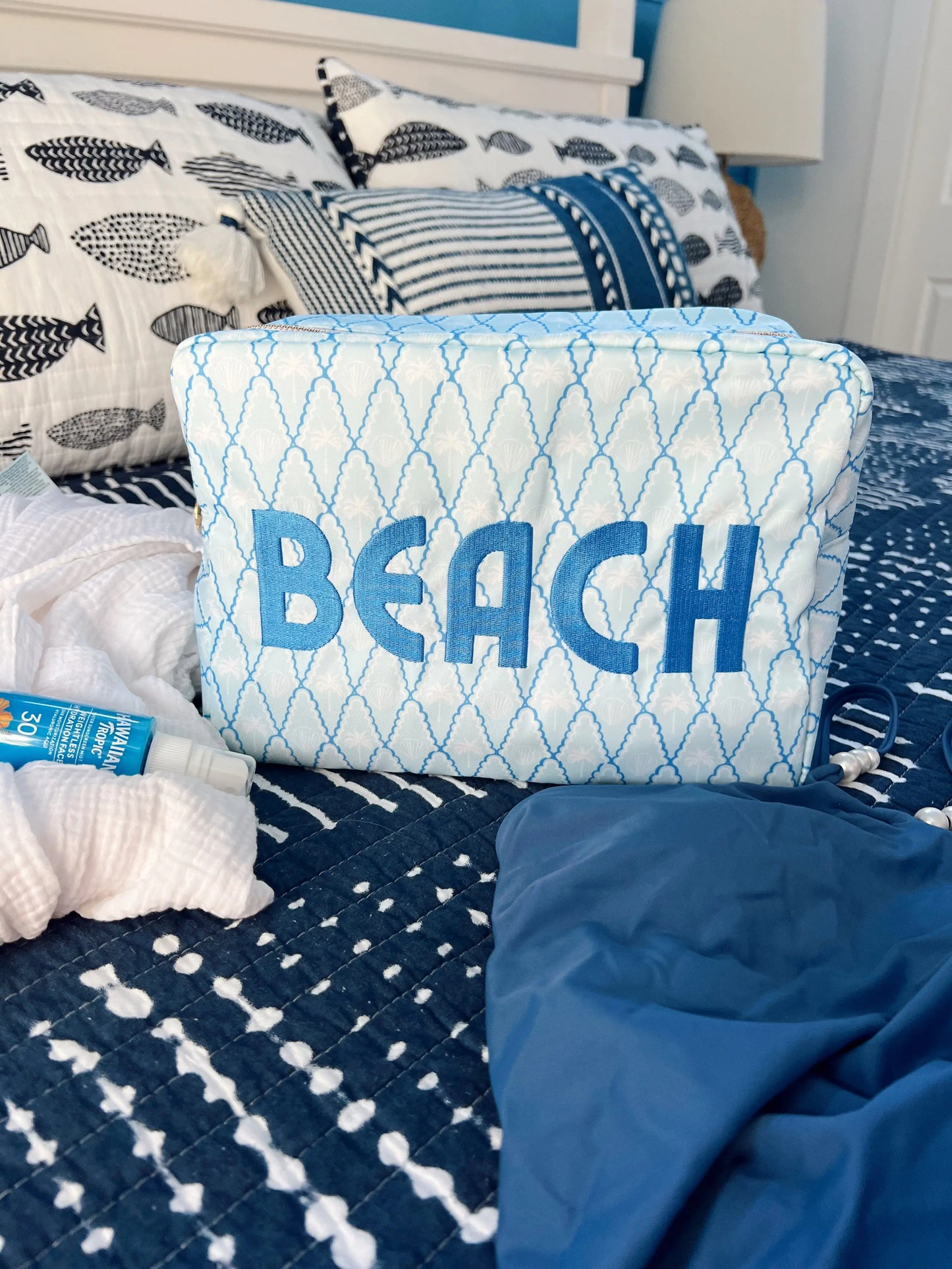 Beach - Blue Palms XL Bag KenzKustomz
