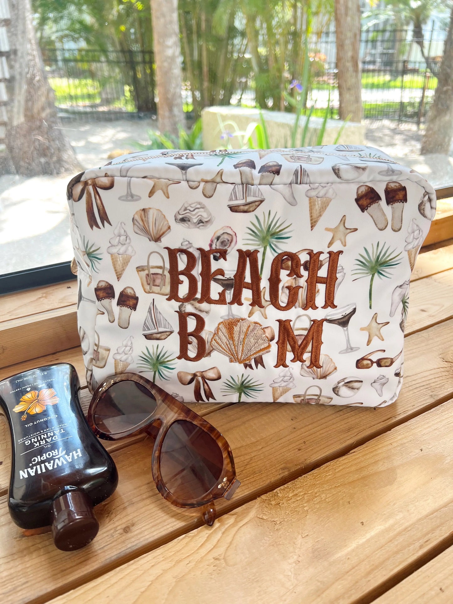 Beach Bum - Neutral Coastal Cocktail XL Bag KenzKustomz