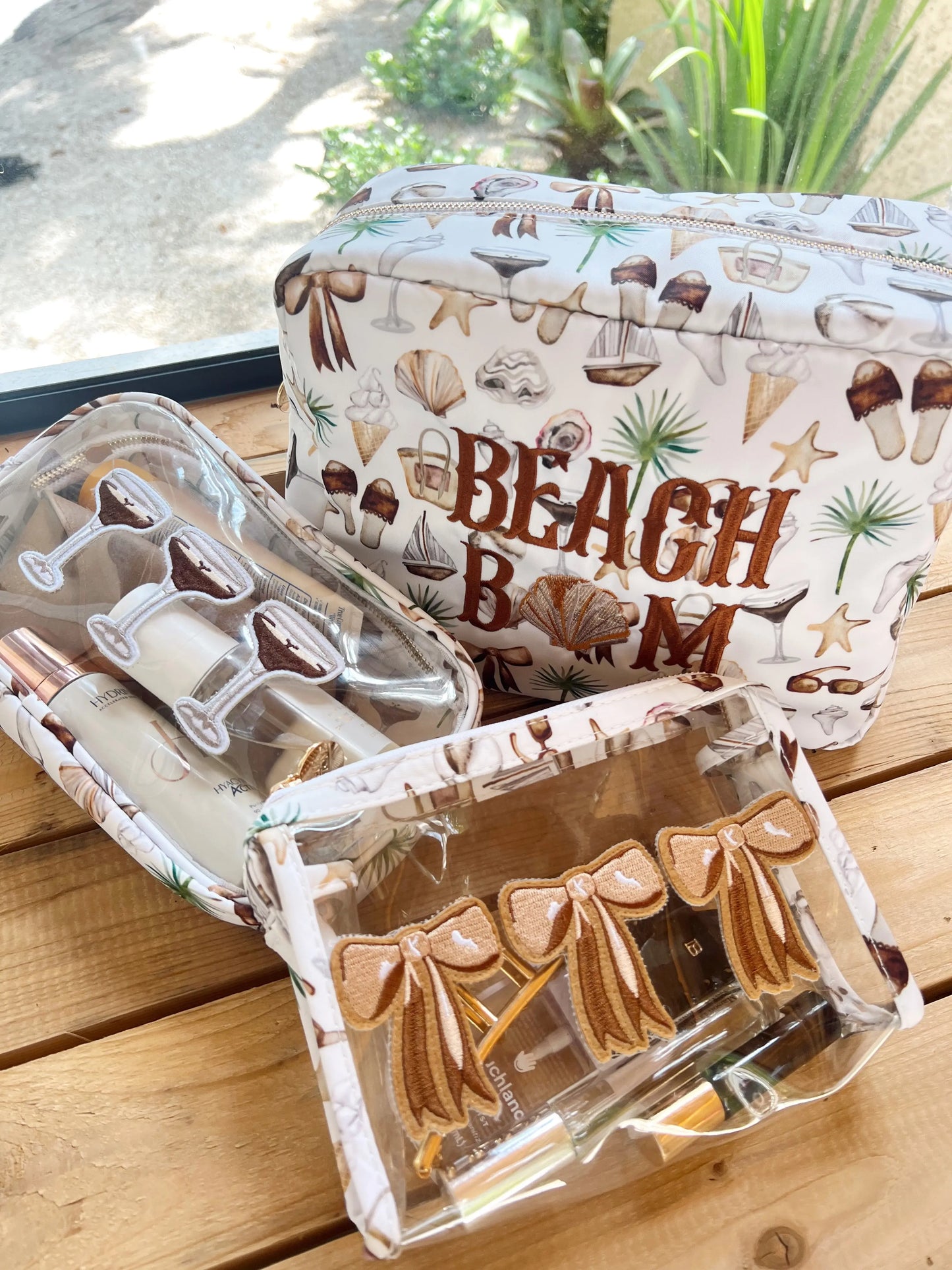 Beach Bum - Neutral Coastal Cocktail XL Bag KenzKustomz