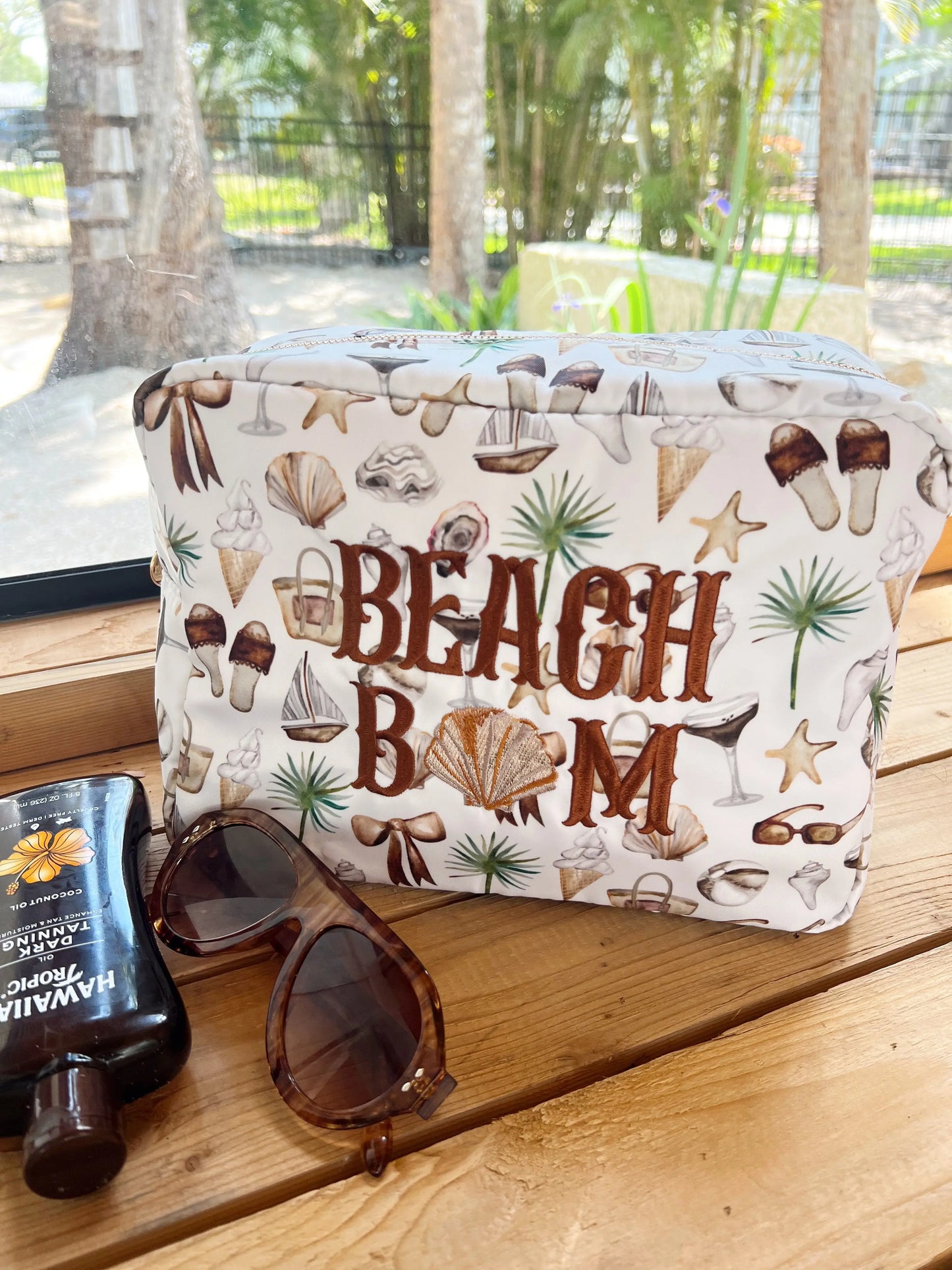 Beach Bum - Neutral Coastal Cocktail XL Bag KenzKustomz