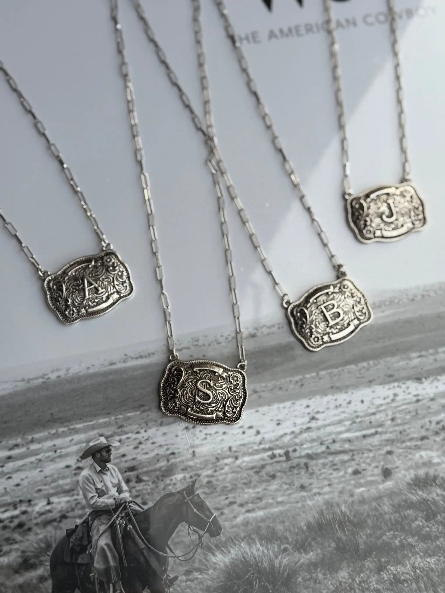 Belt Buckle Initial Necklace Wild Junkie