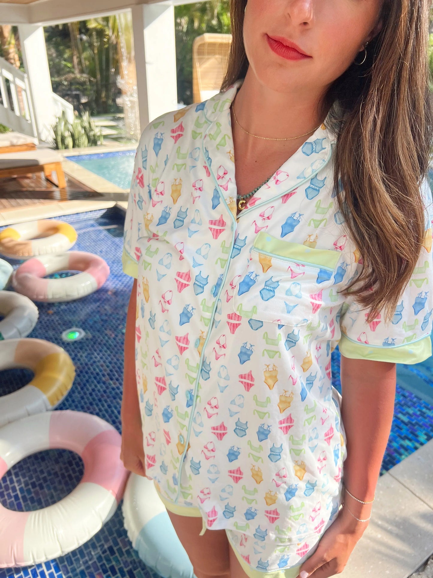 Bikinis - Short Sleeve Pajama Set KenzKustomz