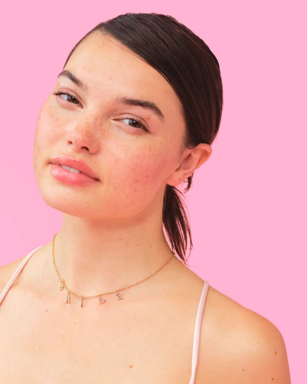 Bling Ring Necklace - bride pave necklace xo, Fetti