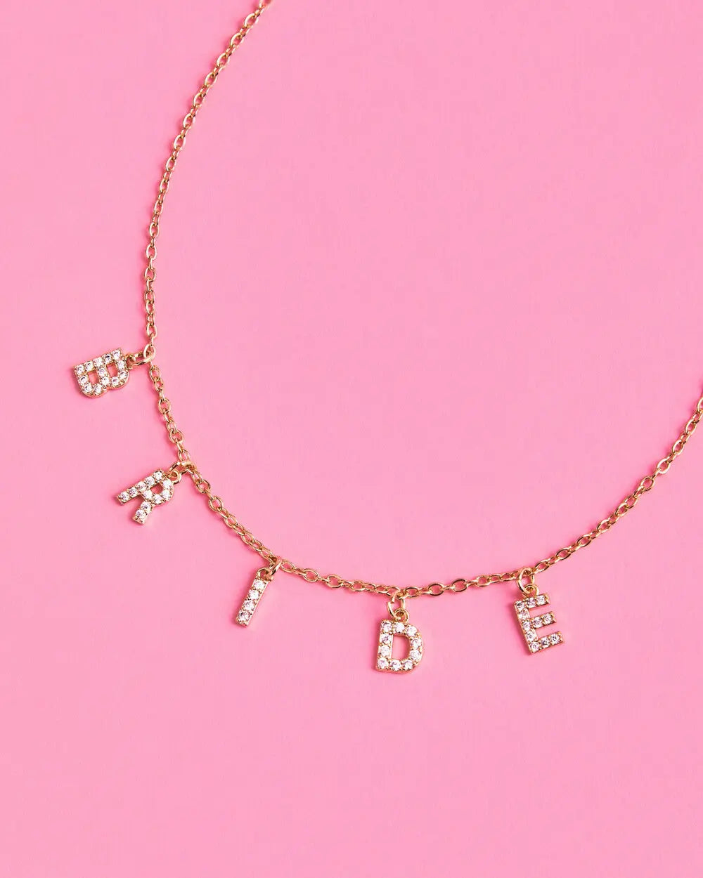 Bling Ring Necklace - bride pave necklace xo, Fetti